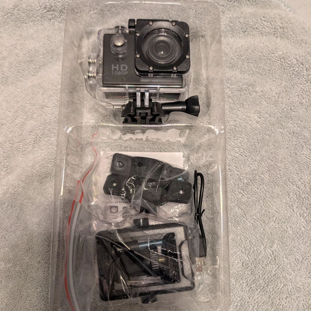 Sports Cam HD Waterproof Camera - Black